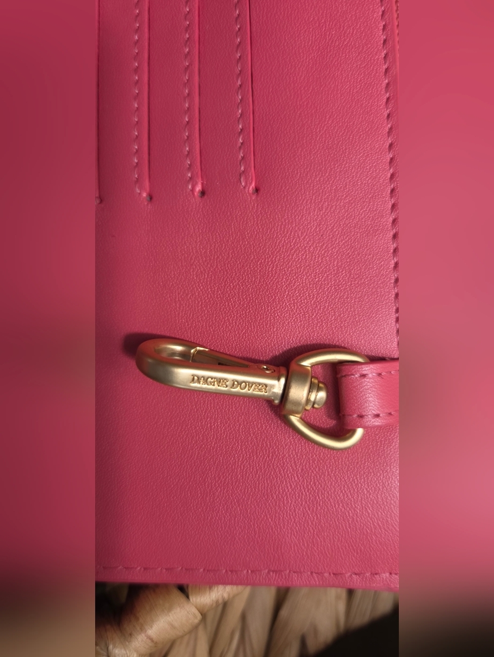 DAGNE DOVER essentials pink Clutch wallet Color Coral Pink NWOT - Picture 7 of 17